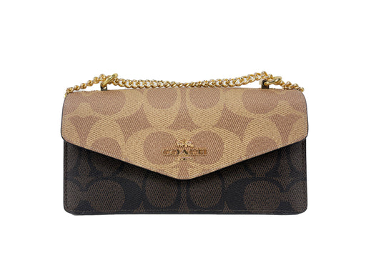 Coach Signature Block Klare Envelope Crossbody Bag