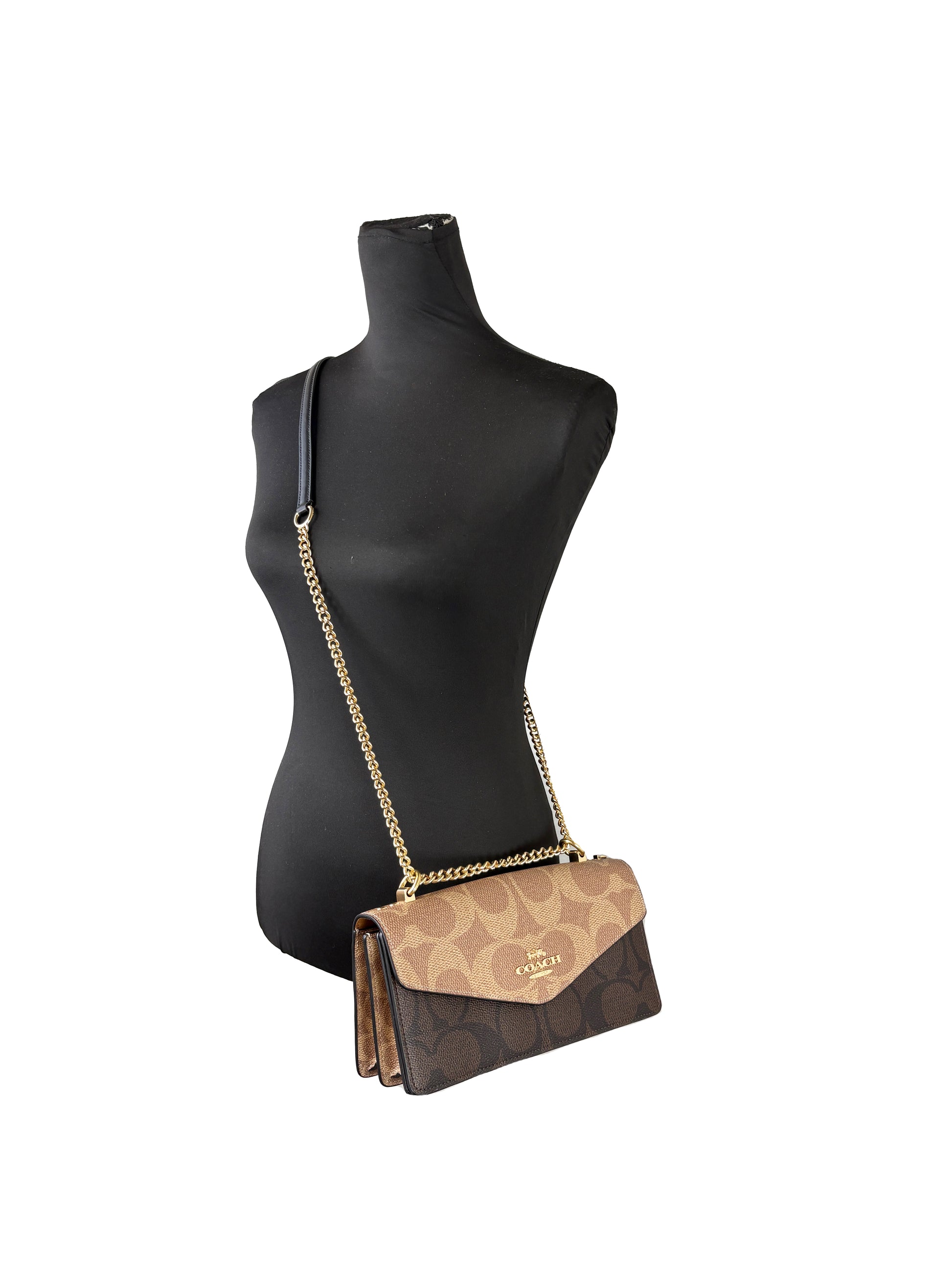 Coach Signature Block Klare Envelope Crossbody Bag