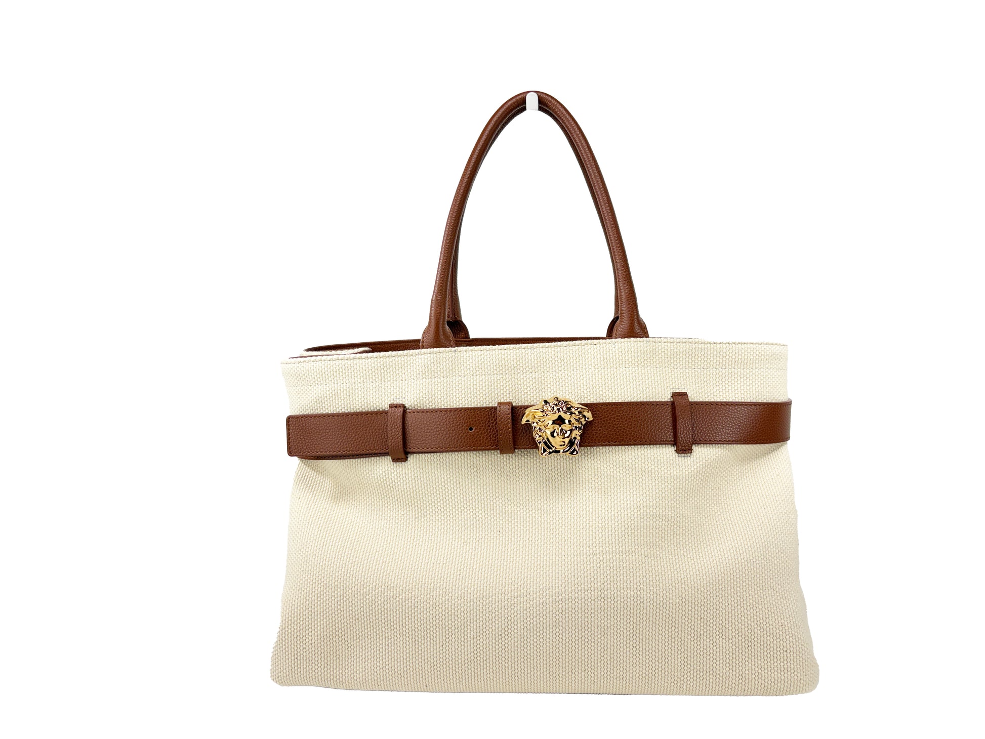 Versace Medusa Large Canvas Belt Large Tote Bag