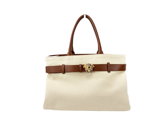 Versace Medusa Large Canvas Belt Large Tote Bag