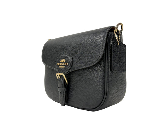 Coach Pebbled Leather Amelia Saddle Shoulder Bag