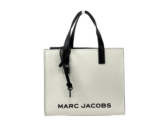 Marc Jacobs Mini Grind White Black Leather Crossbody Bag