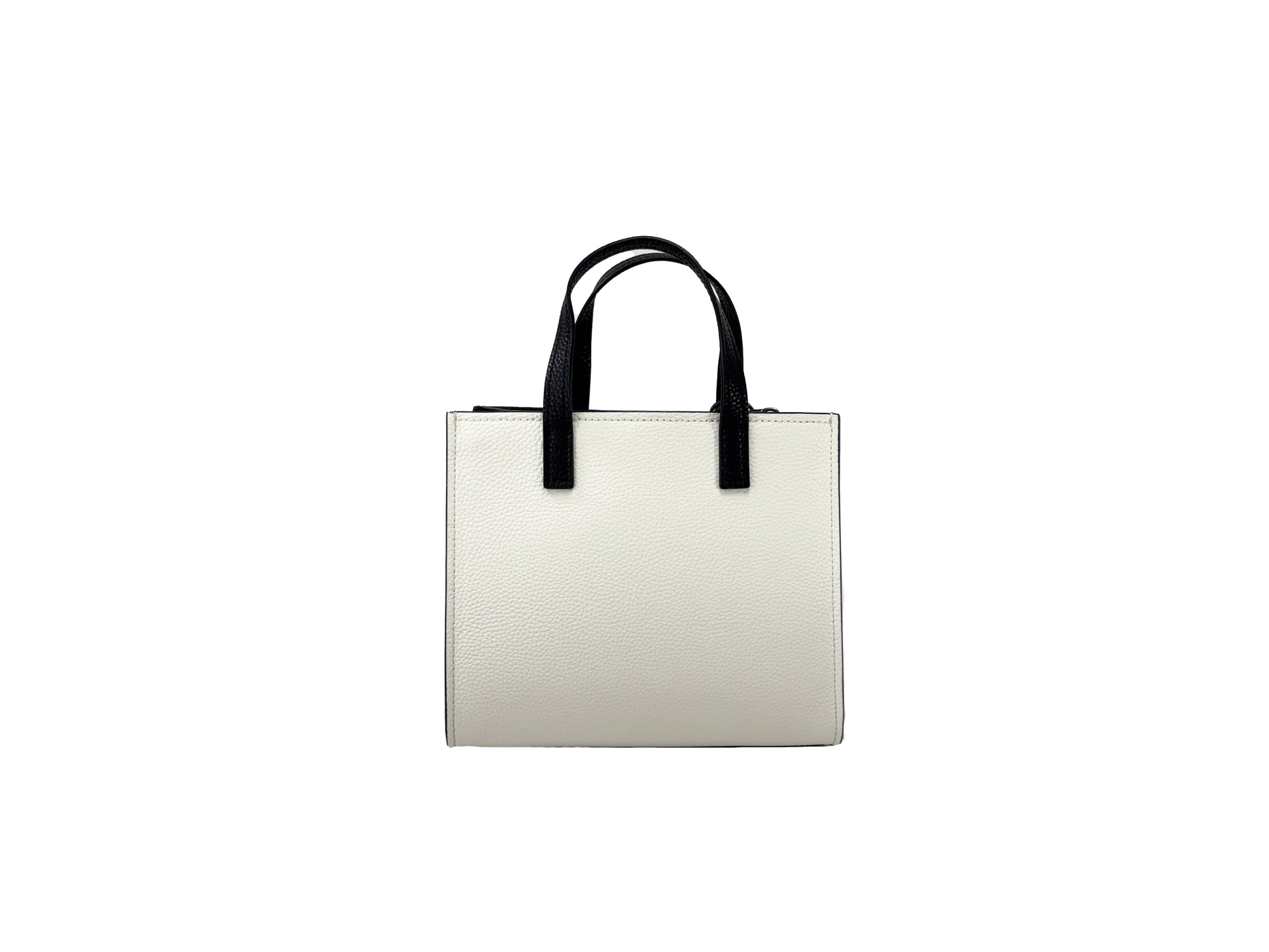 Marc Jacobs Mini Grind White Black Leather Crossbody Bag