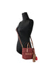 Coach Mini City Gingham Straw Tote Crossbody Bag