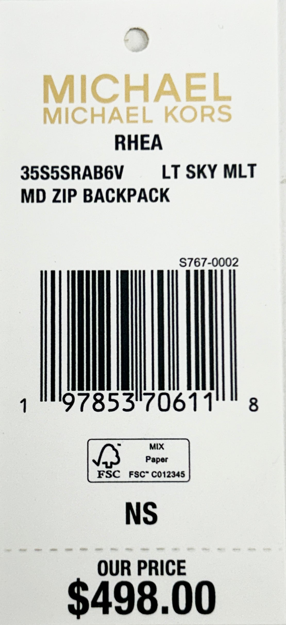 Michael Kors Rhea Medium PVC Backpack Bookbag