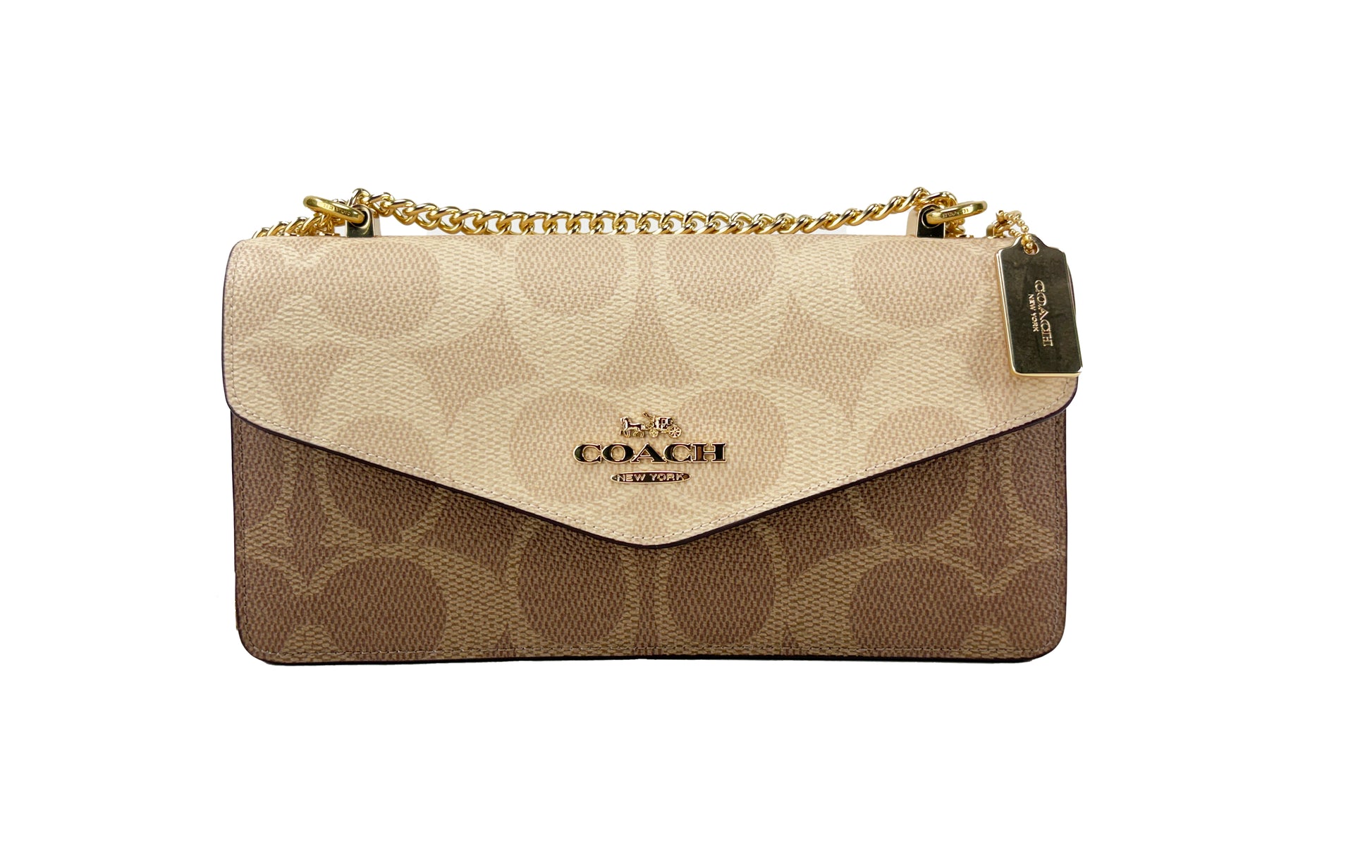 Coach Signature Block Klare Envelope Crossbody Bag