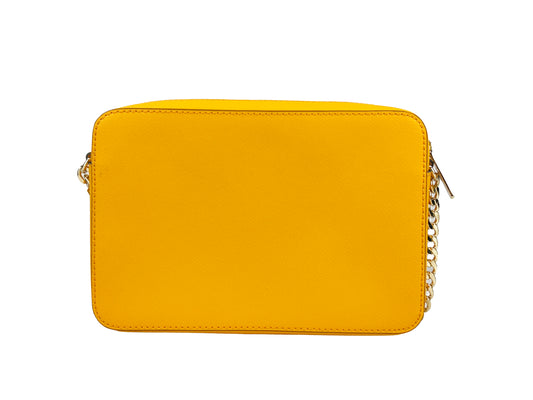 Michael Kors East West Leather Zip Chain Crossbody Bag