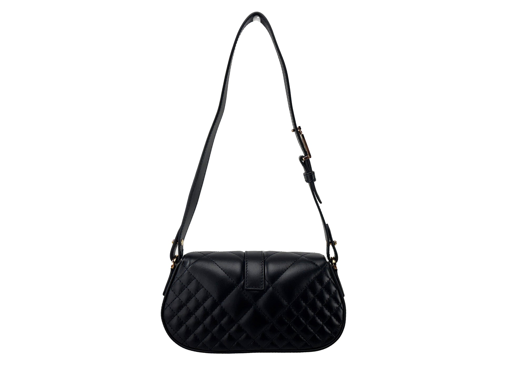Versace Mini Black Greca Goddess Crossbody Bag