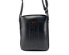 Versace Black Leather Greca Crossbody Bag