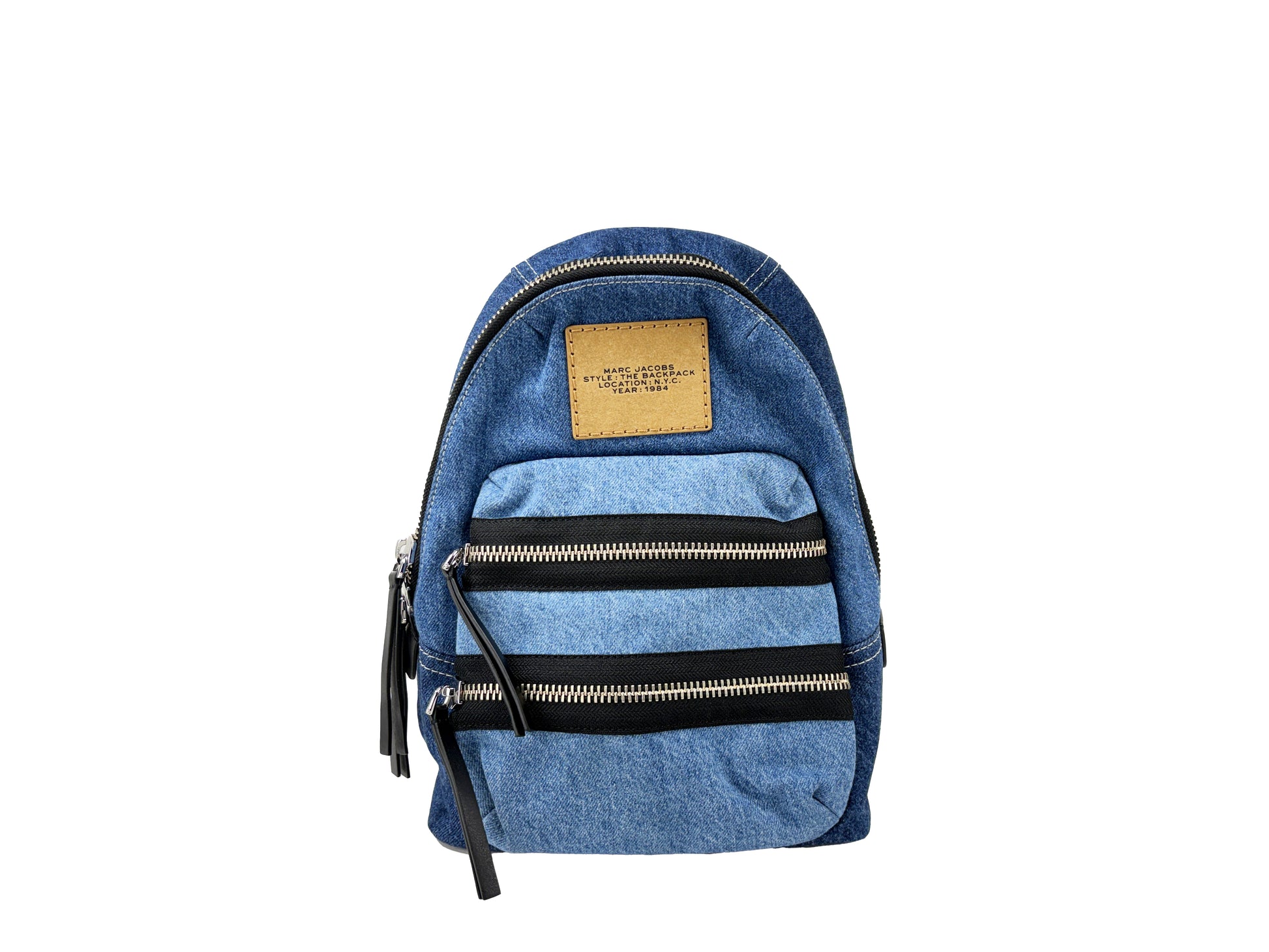 Marc Jacobs The Biker Medium Denim Backpack Bookbag