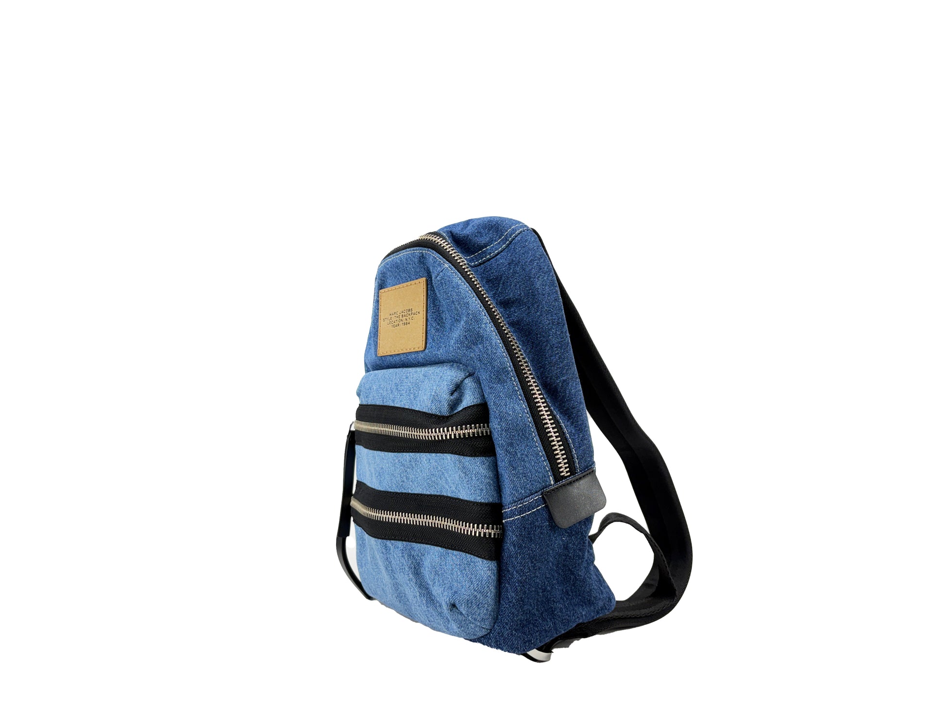 Marc Jacobs The Biker Medium Denim Backpack Bookbag