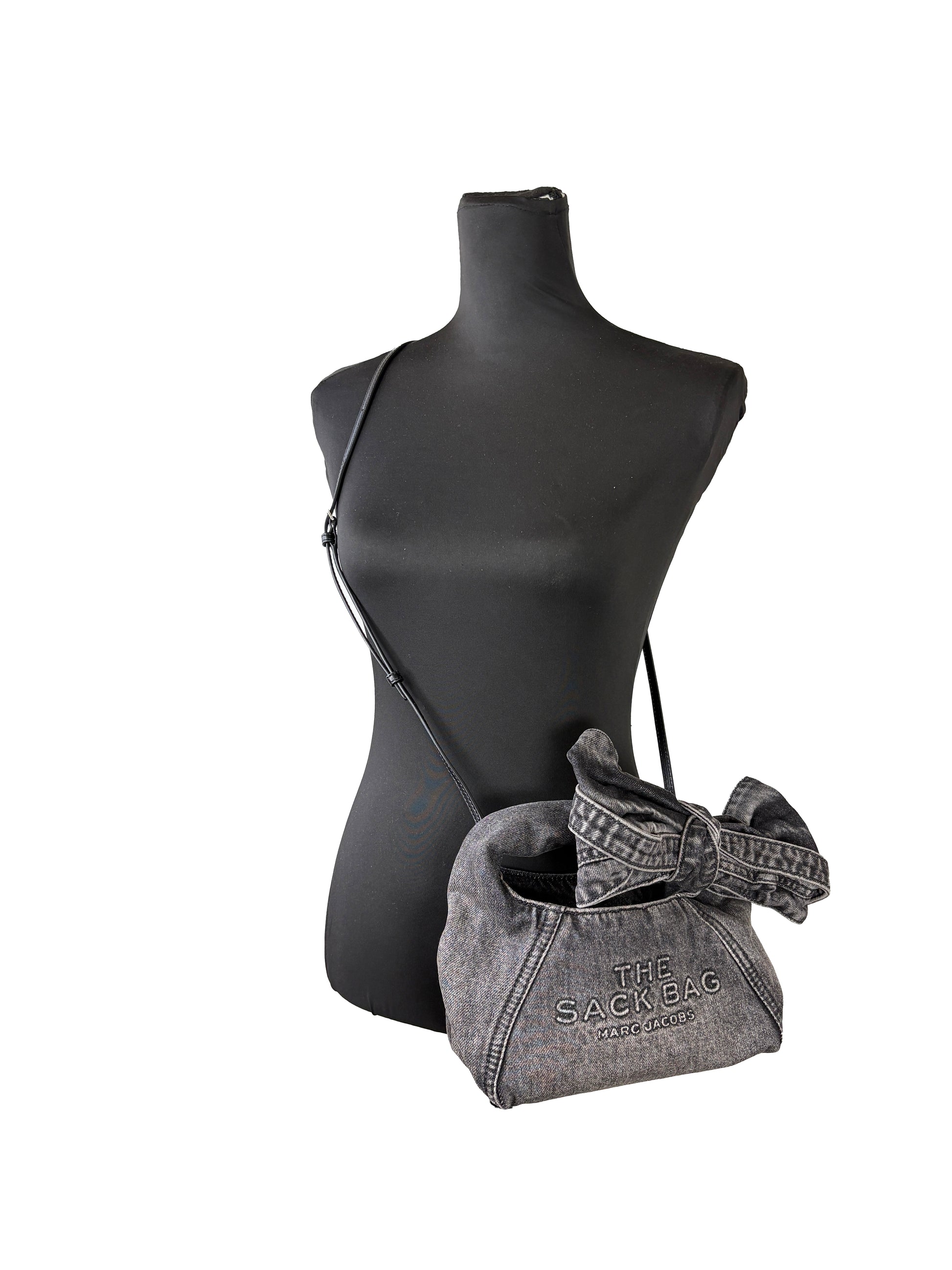 Marc Jacobs The Bow Denim Sack Bag Purse
