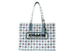 Coach Gingham Print Canvas Tote Bag