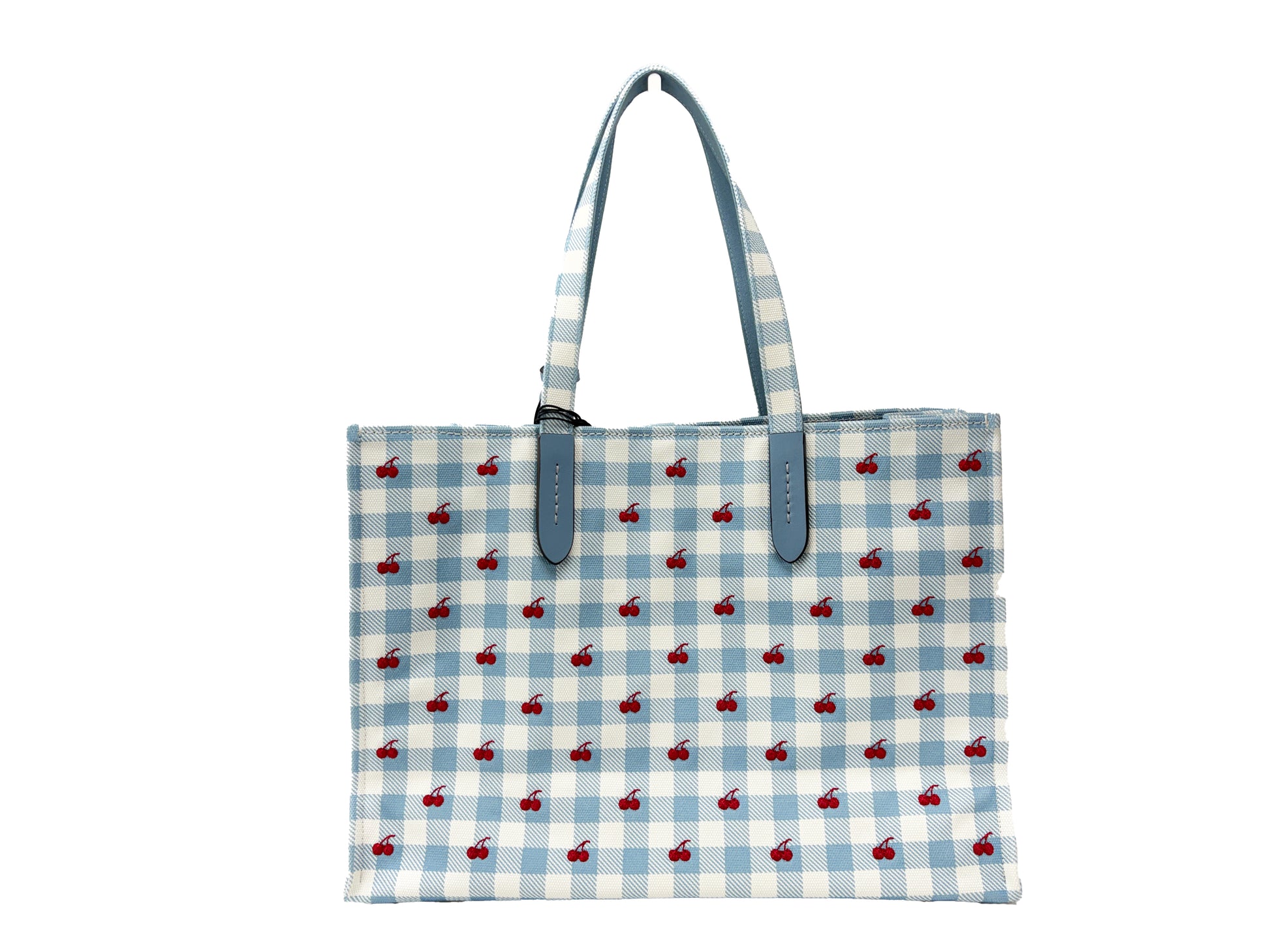 Coach Gingham Print Canvas Tote Bag
