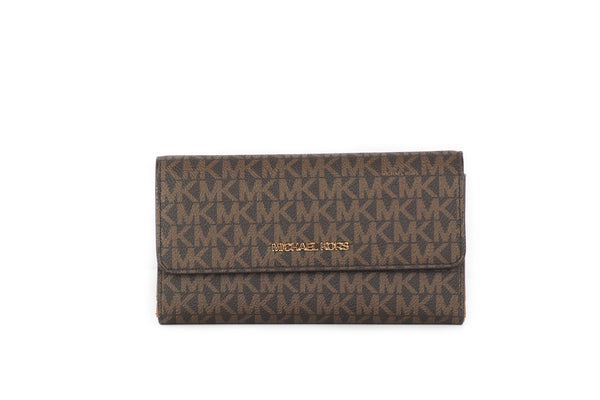 Michael Kors Jet Set Travel Leather Large Trifold Wallet