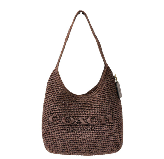 Coach Straw Brooklyn Shoulder Bag 28