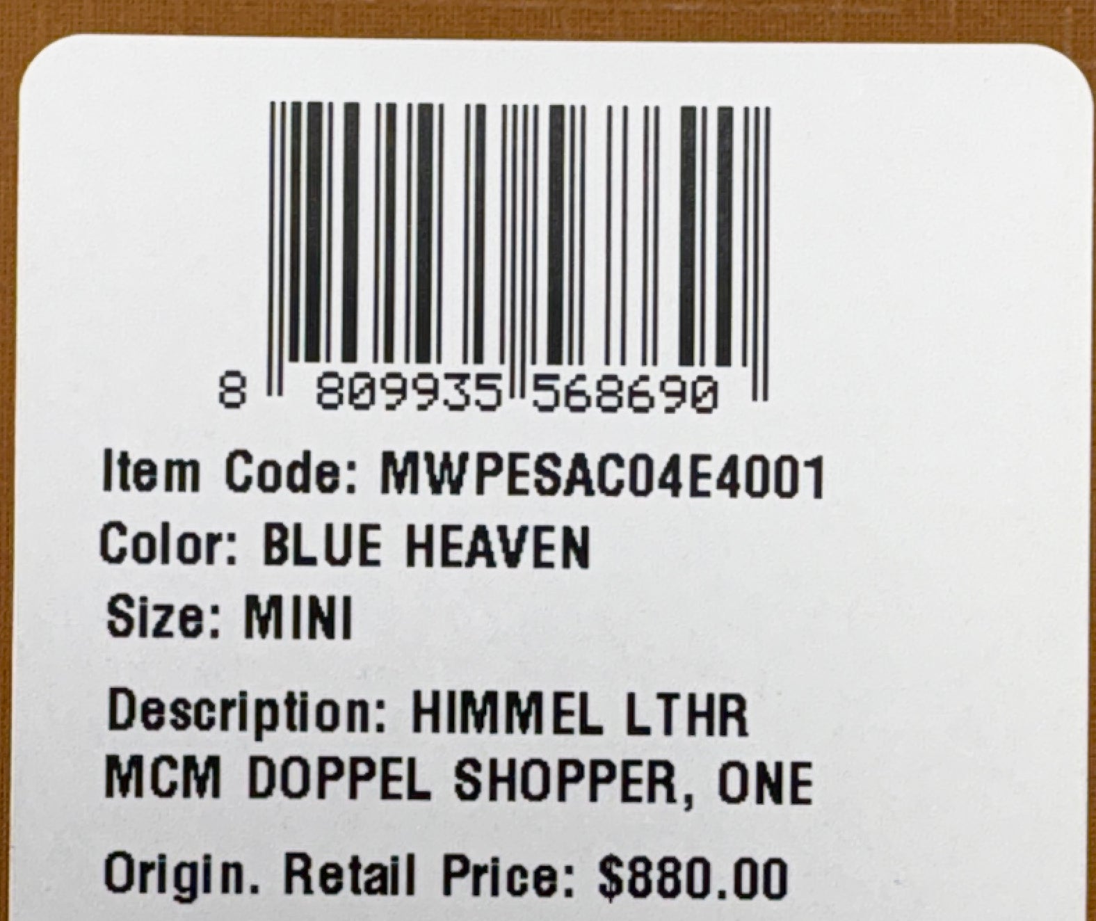 MCM Mini Himmel Leather Tote Bag
