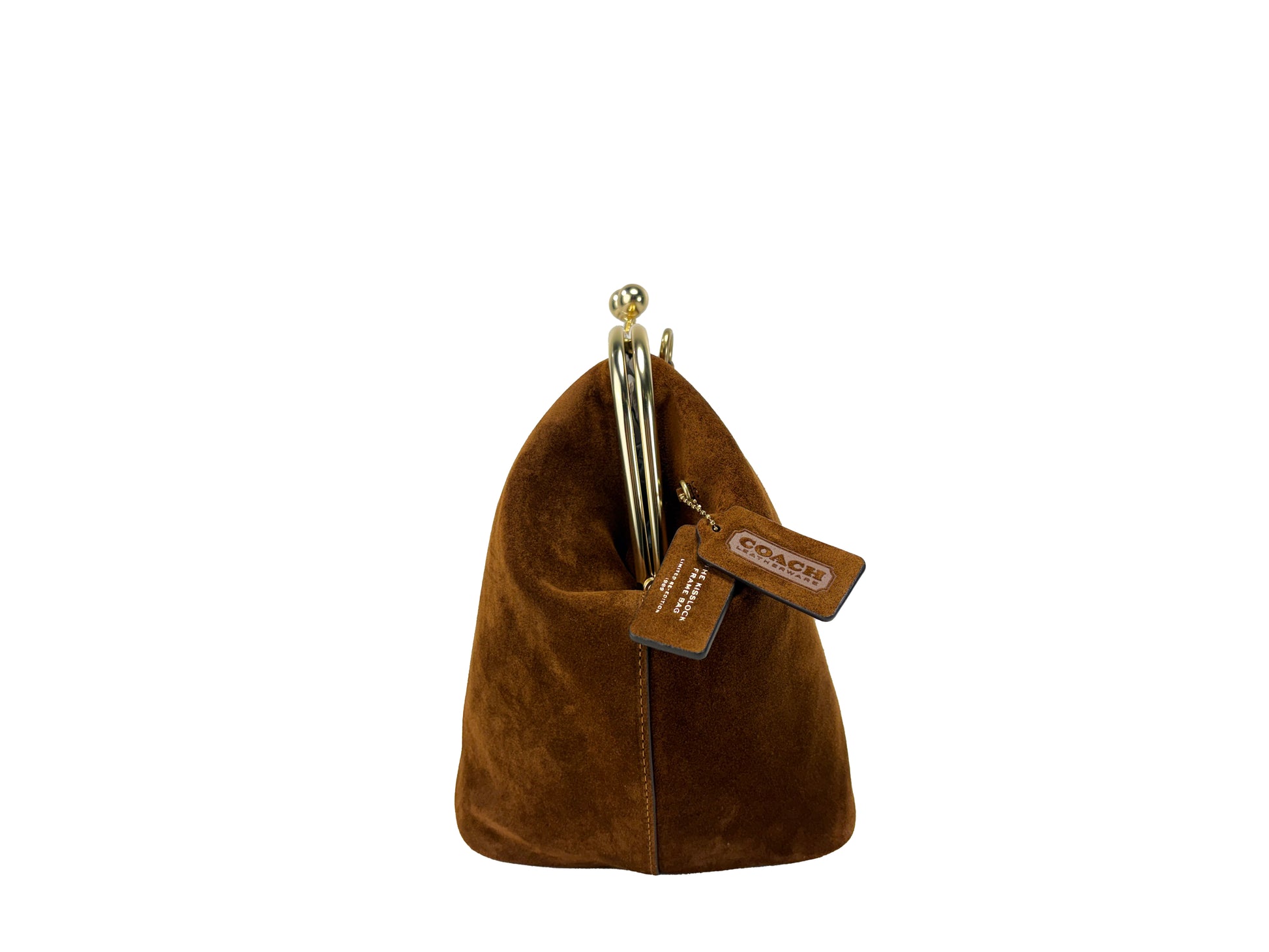 Coach Kisslock Frame 27 Suede Bag