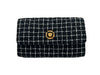 Versace Wallet on a Chain Fabric Black Crossbody Bag