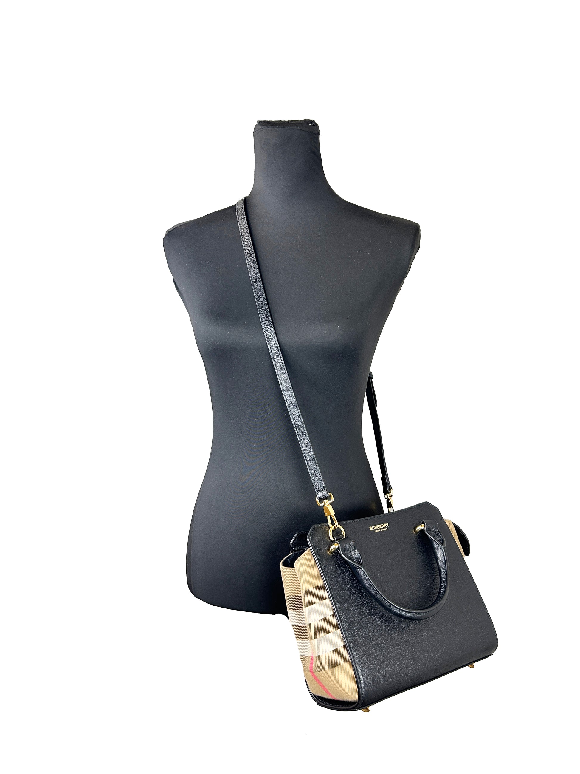 Burberry Mini Banwell Leather Tote Bag Purse