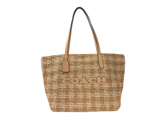 Coach Large Straw City Tote Shoulder Bag