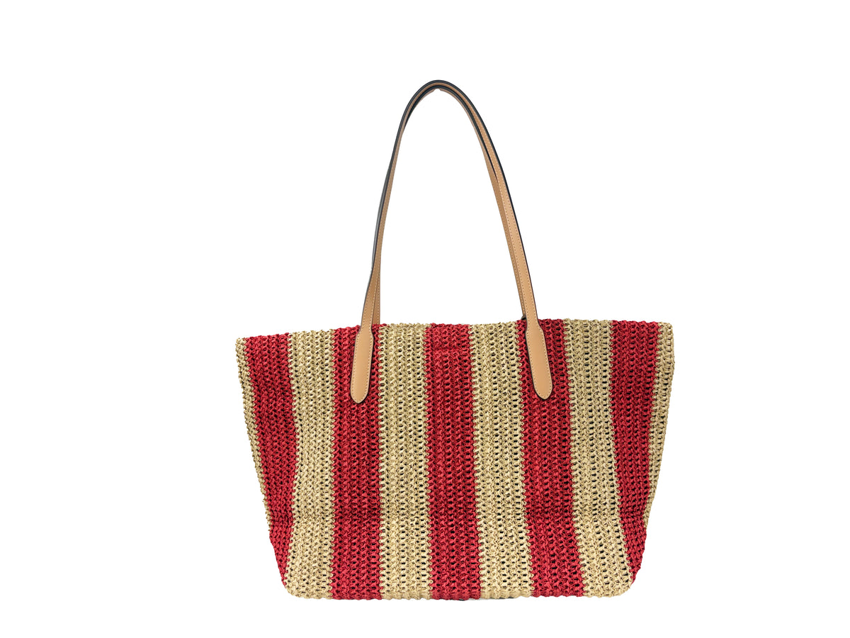 Coach Large Straw City Tote Shoulder Bag