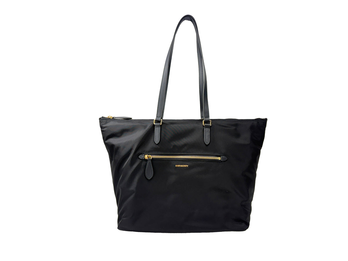 Burberry Nylon Large Zip Tote Shoulder Bag