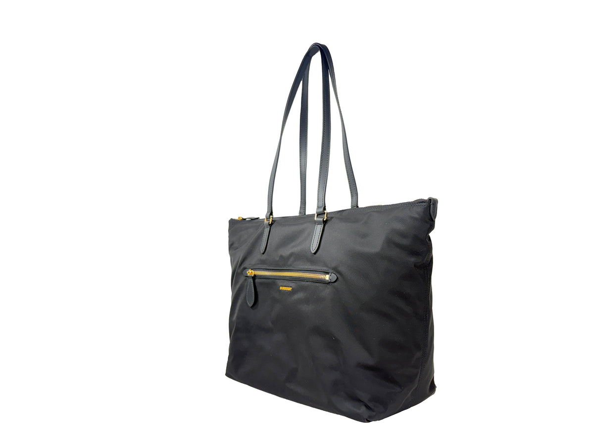 Burberry Nylon Large Zip Tote Shoulder Bag