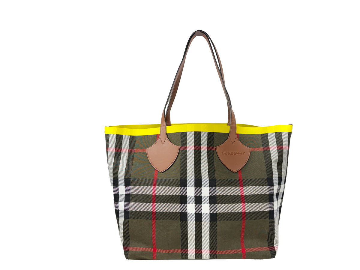 Burberry Large Giant Check Tote Bag