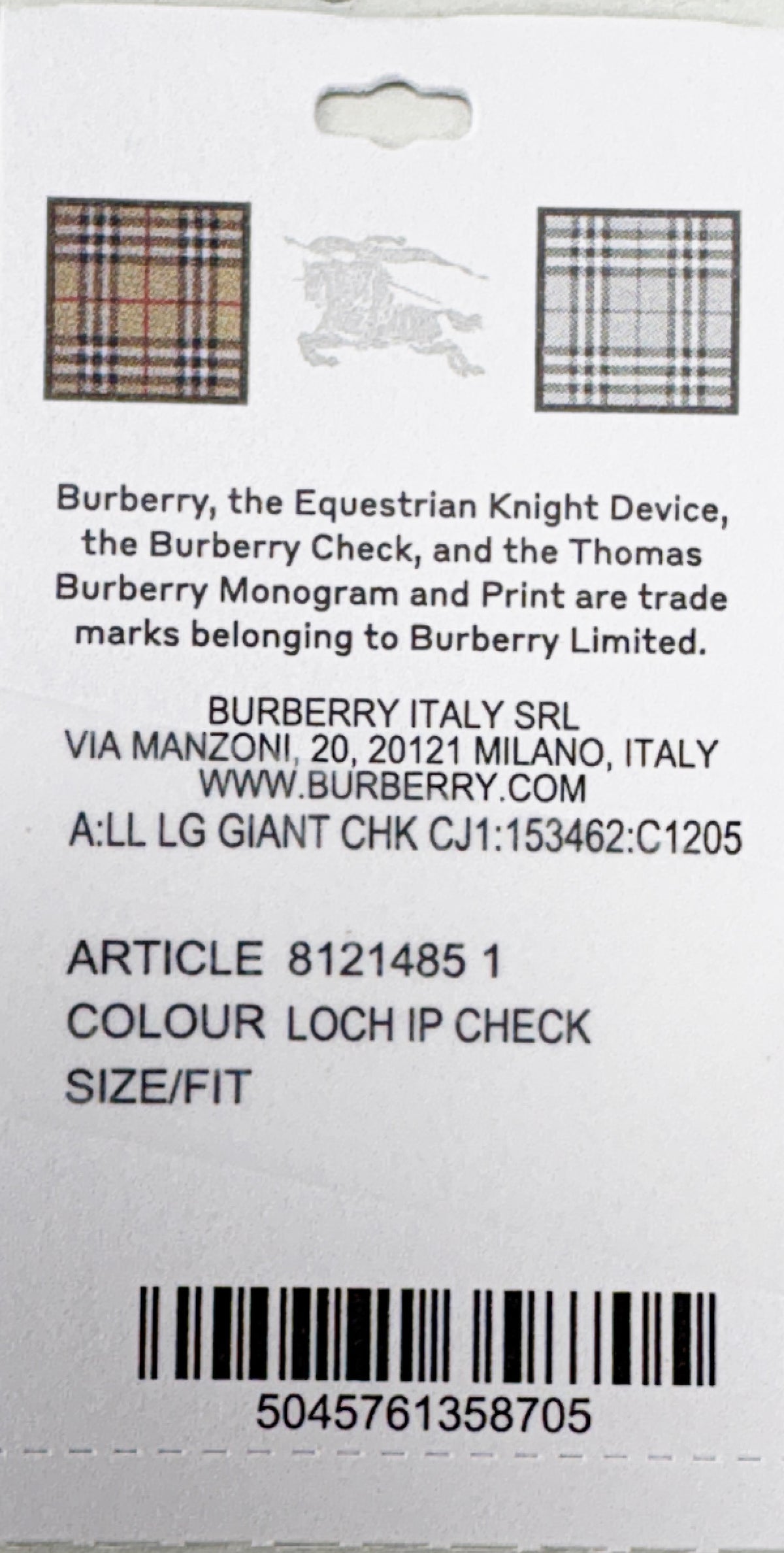 Burberry Large Giant Check Tote Bag