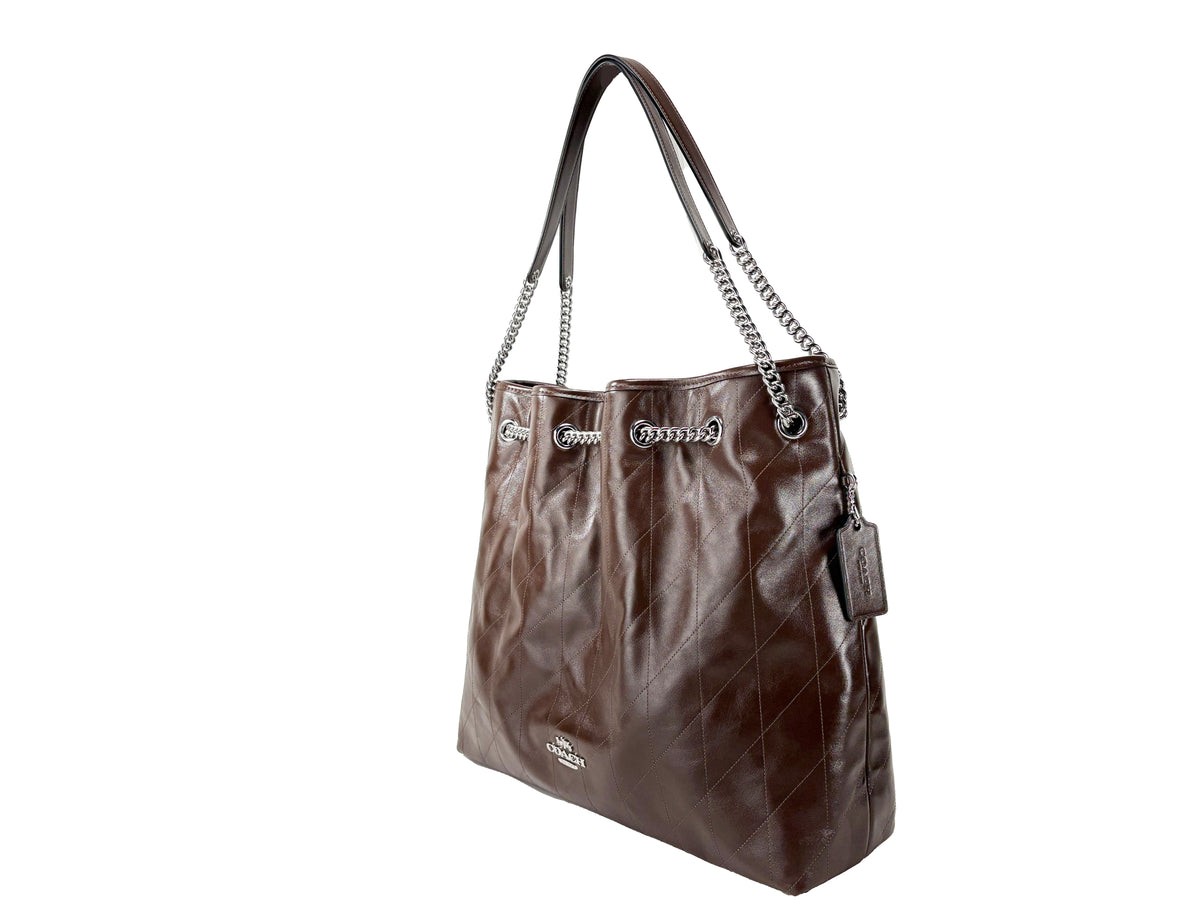 Coach Evelyn Quilted Leather Large Shoulder Bag