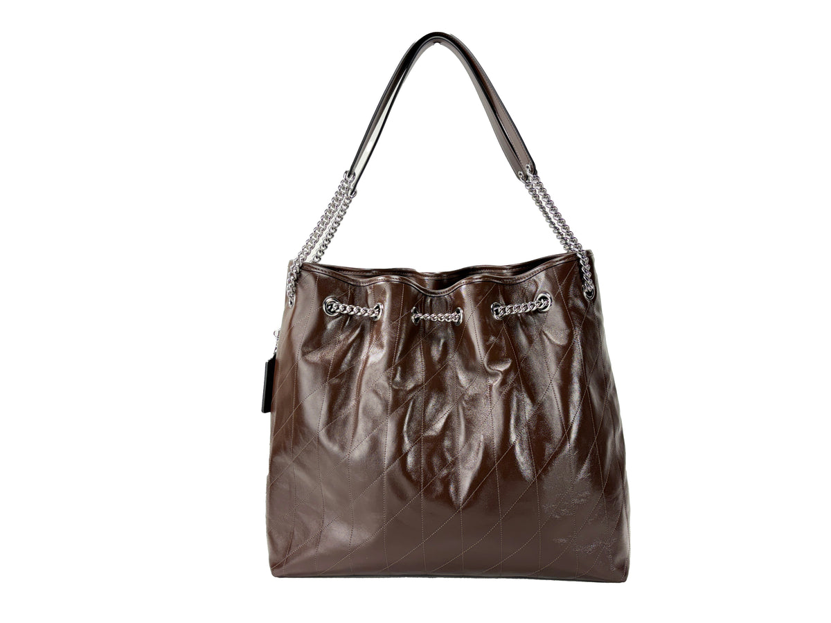 Coach Evelyn Quilted Leather Large Shoulder Bag