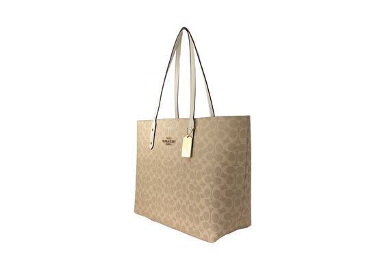 Coach Signature Canvas Town Tote Shoulder Bag
