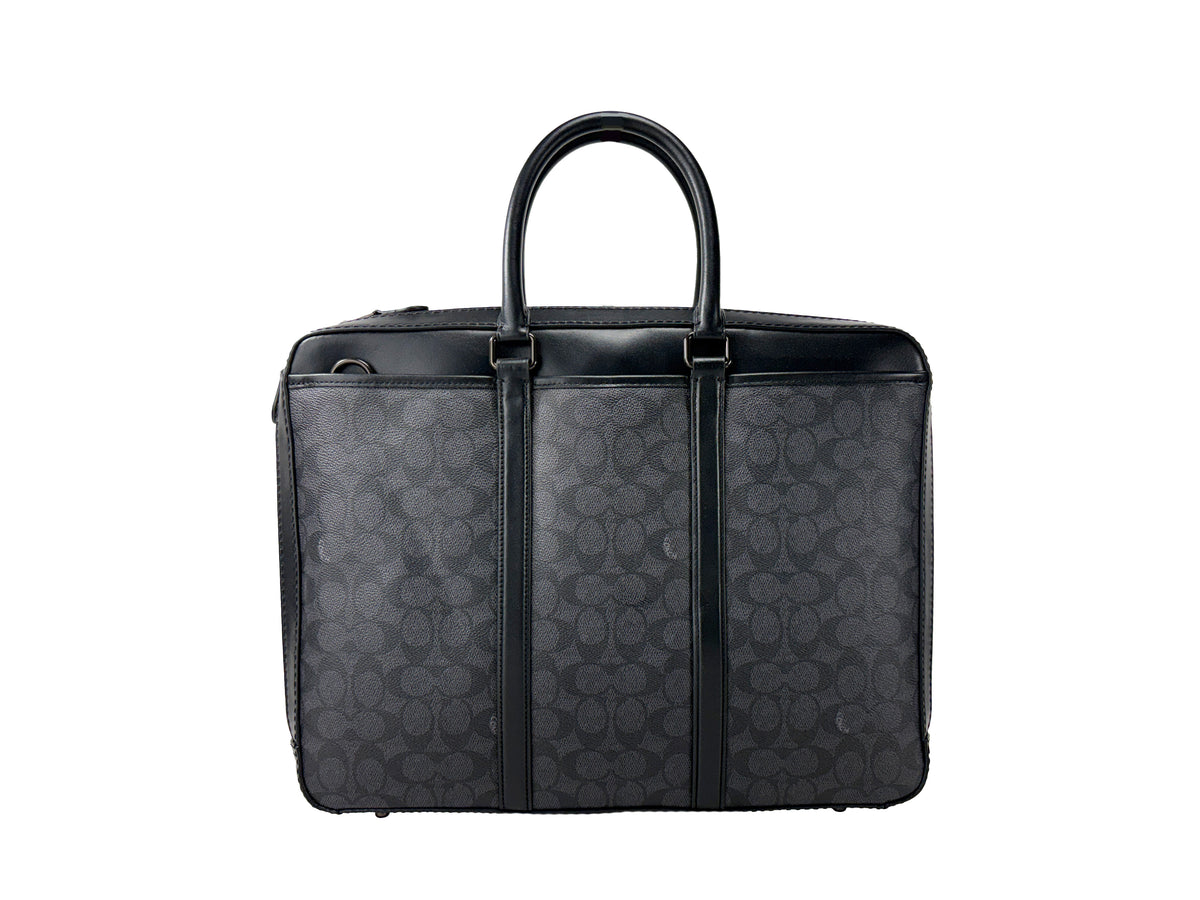 Coach Signature Metropolitan Slim Briefcase Bag