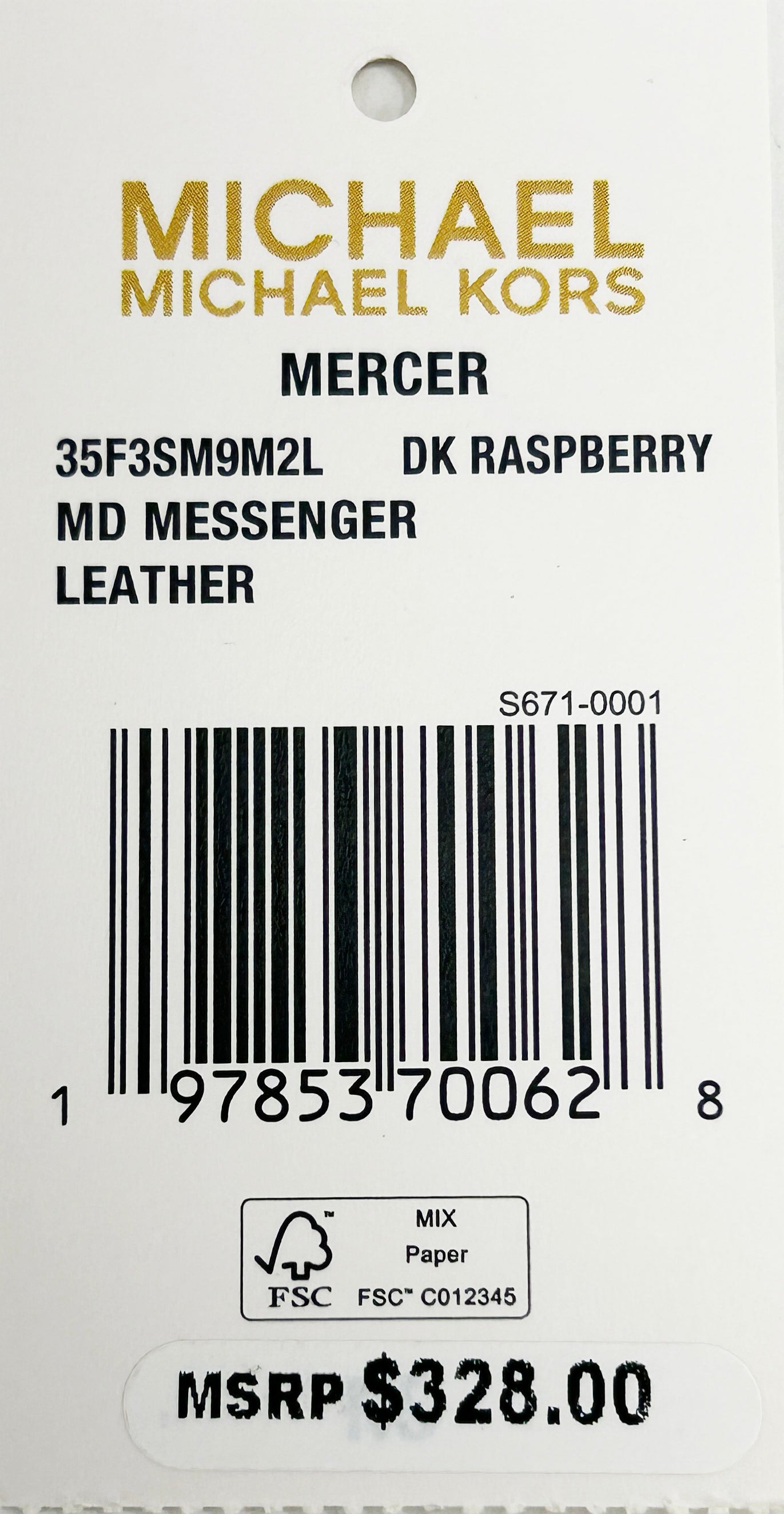 Michael Kors Mercer Medium Messenger Crossbody Bag