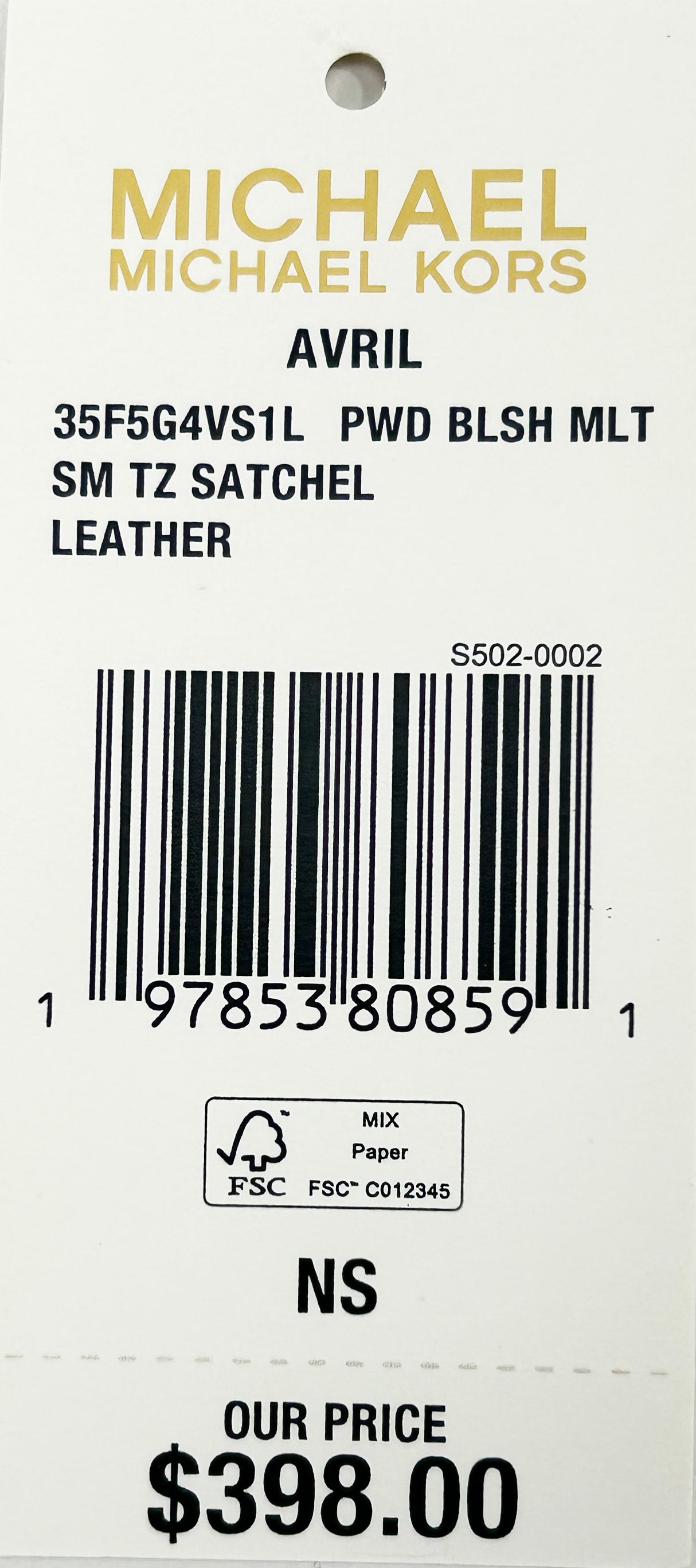 Michael Kors Avril Small Satchel Crossbody Bag