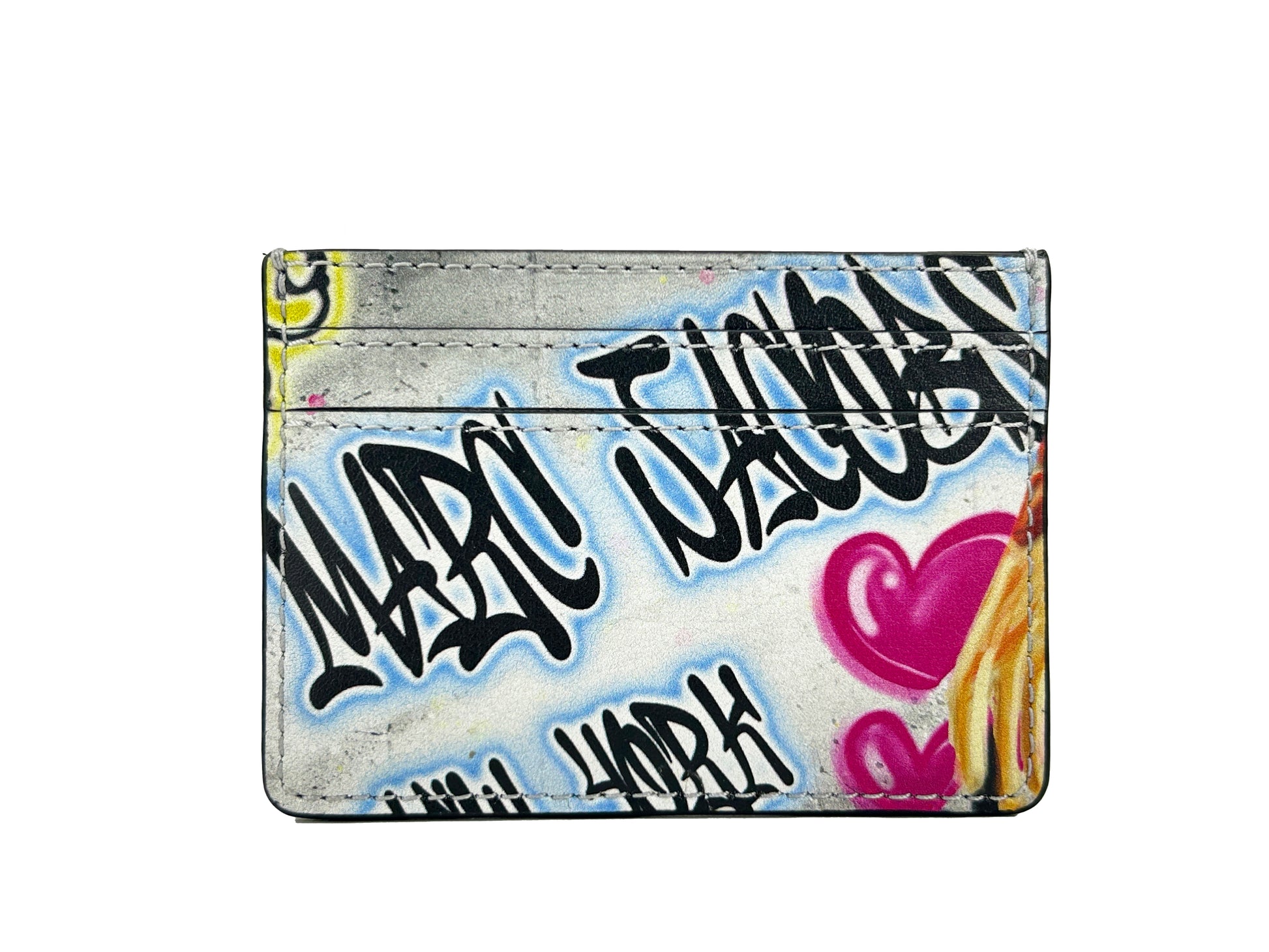 Marc Jacobs Leather Graffiti Card Case Wallet