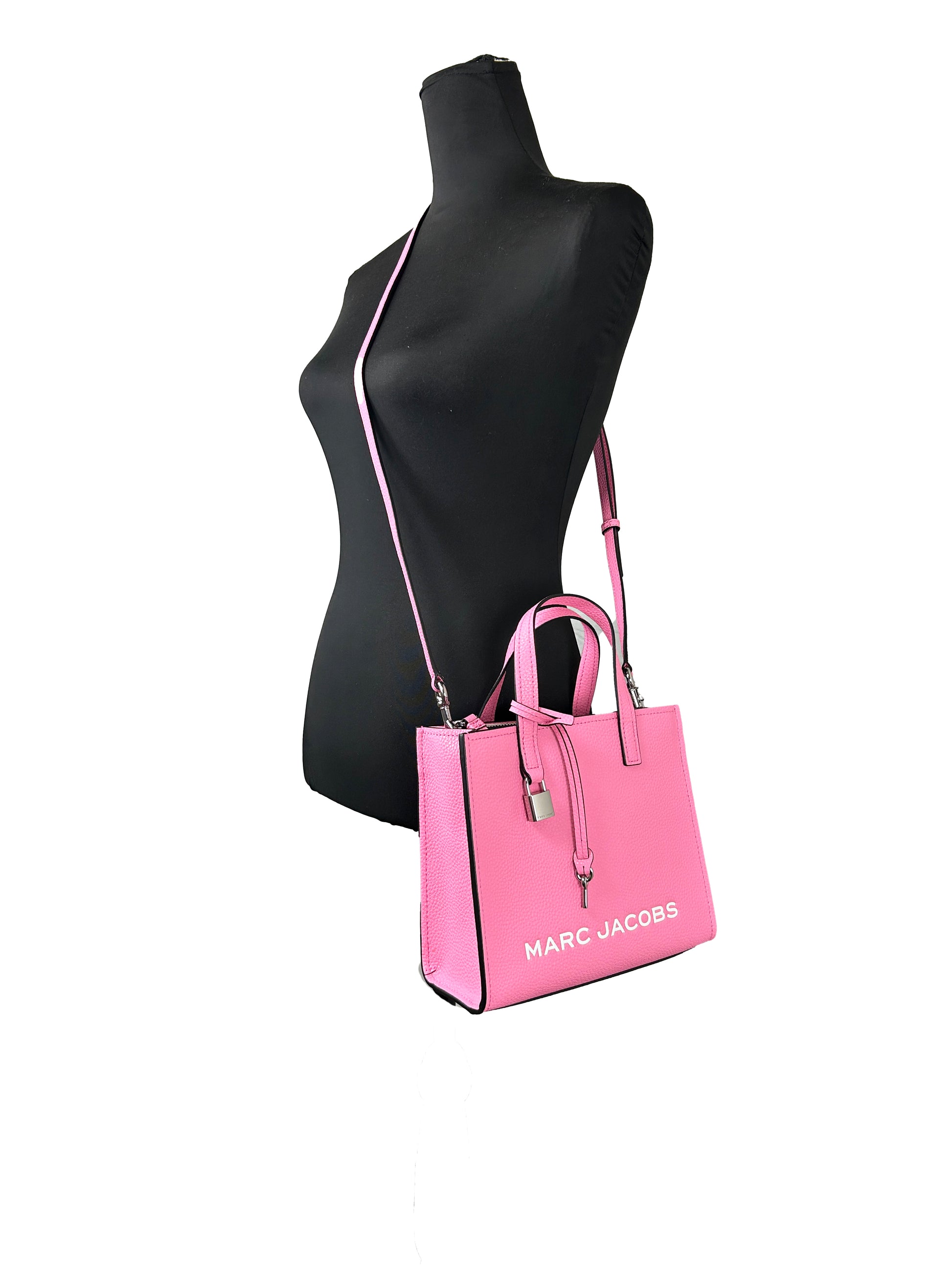 Marc Jacobs Mini Grind Pink Leather Crossbody Bag Purse