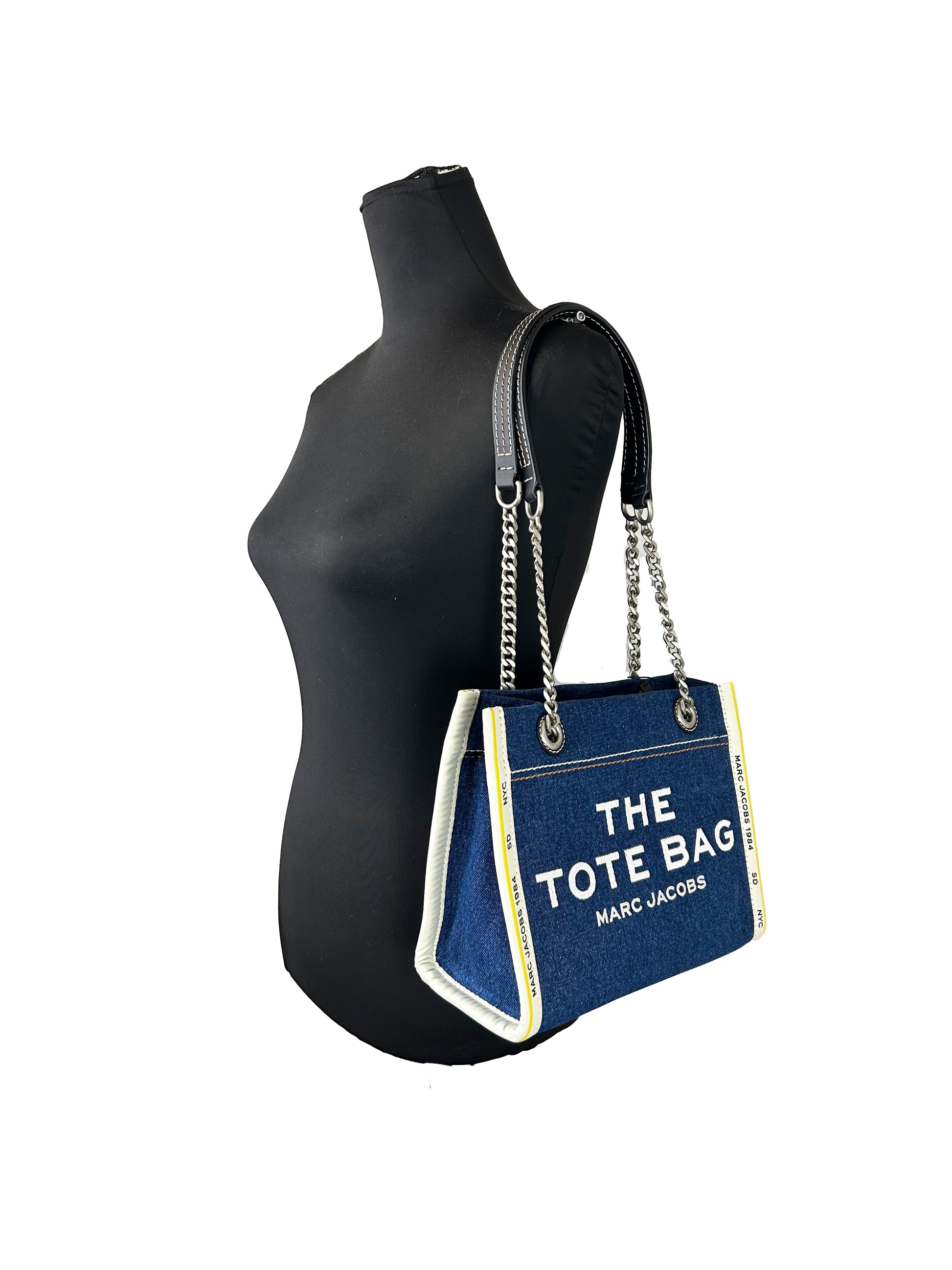 Marc Jacobs Denim Chain Small The Tote Bag