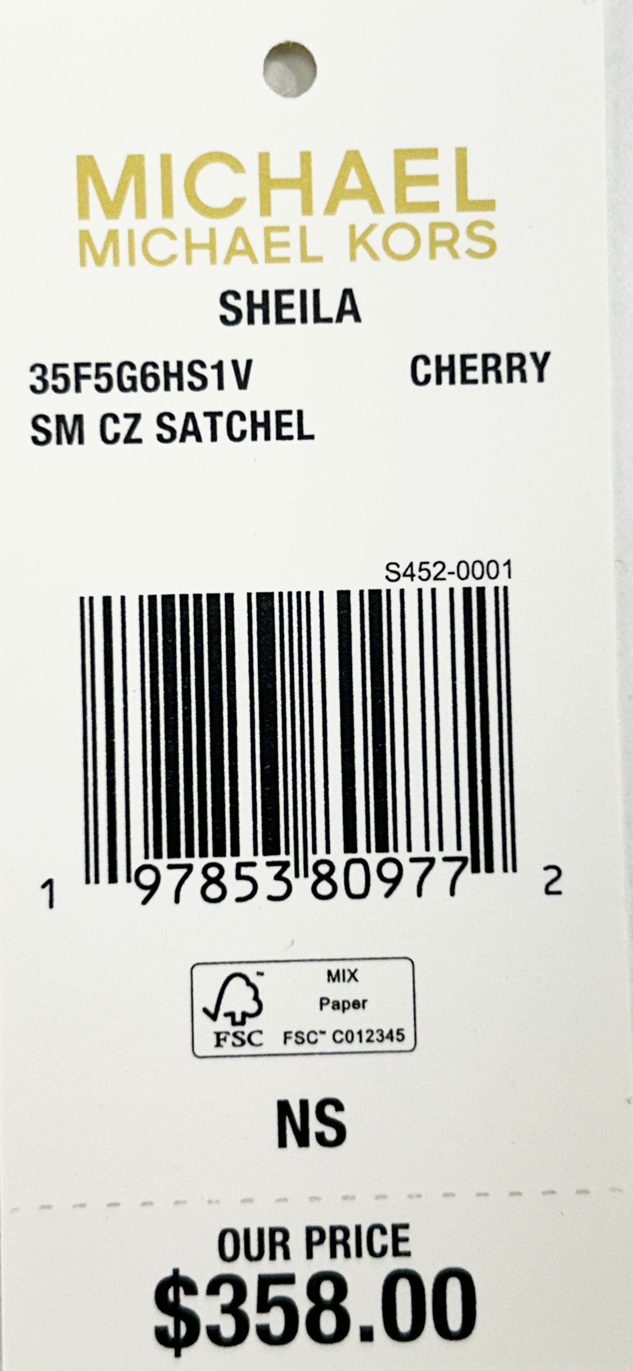 Michael Kors Sheila Small Satchel Purse Bag