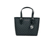 Michael Kors Jet Set Black Signature XS Carryall Tote Bag