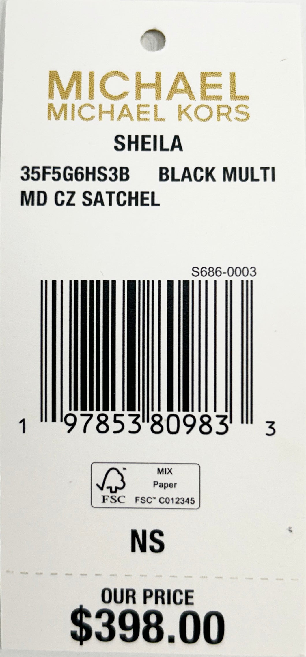 Michael Kors Sheila Medium Satchel Purse Bag