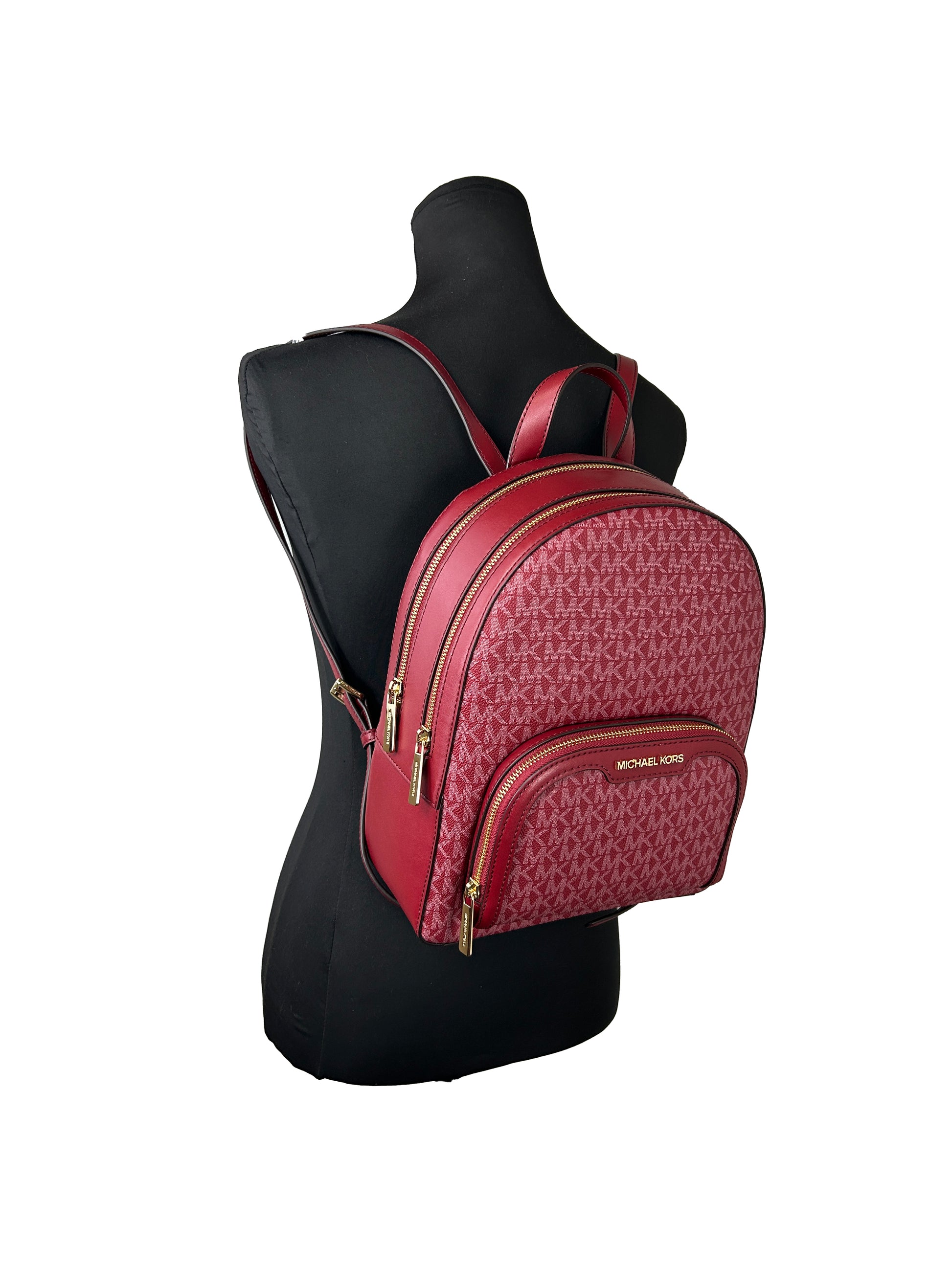 Michael Kors Jaycee Medium Cherry Signature PVC Backpack