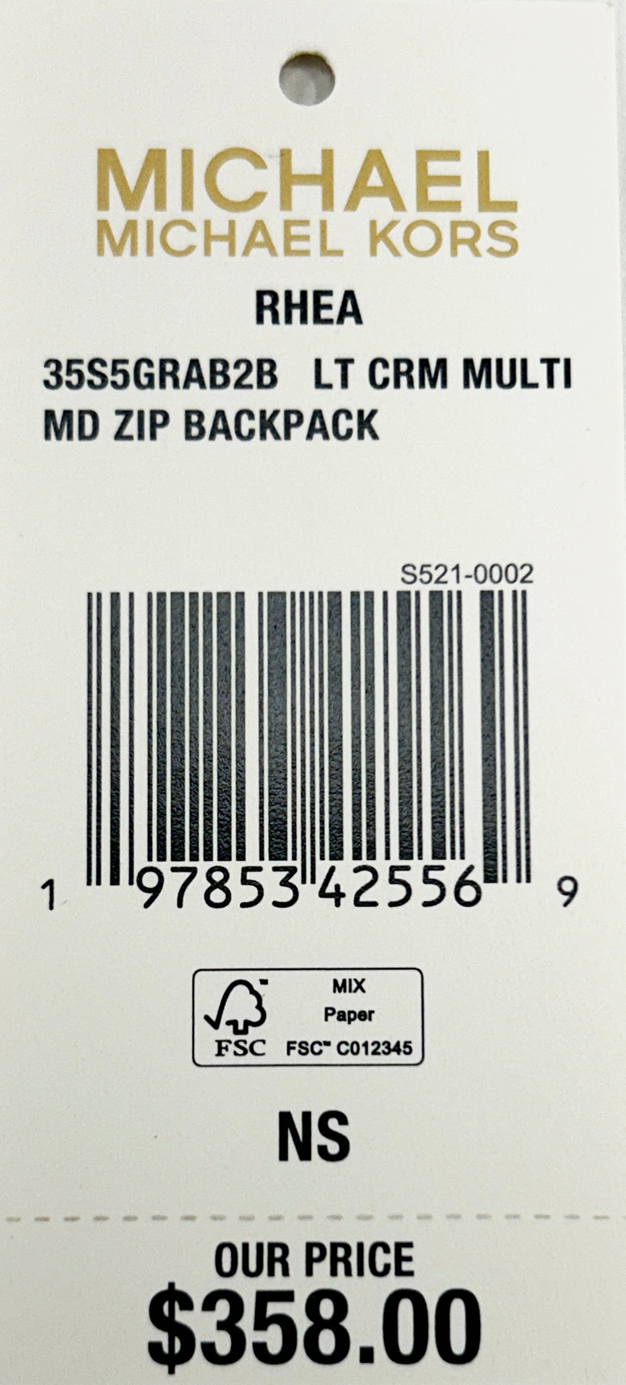 Michael Kors Rhea Medium PVC Backpack Bookbag