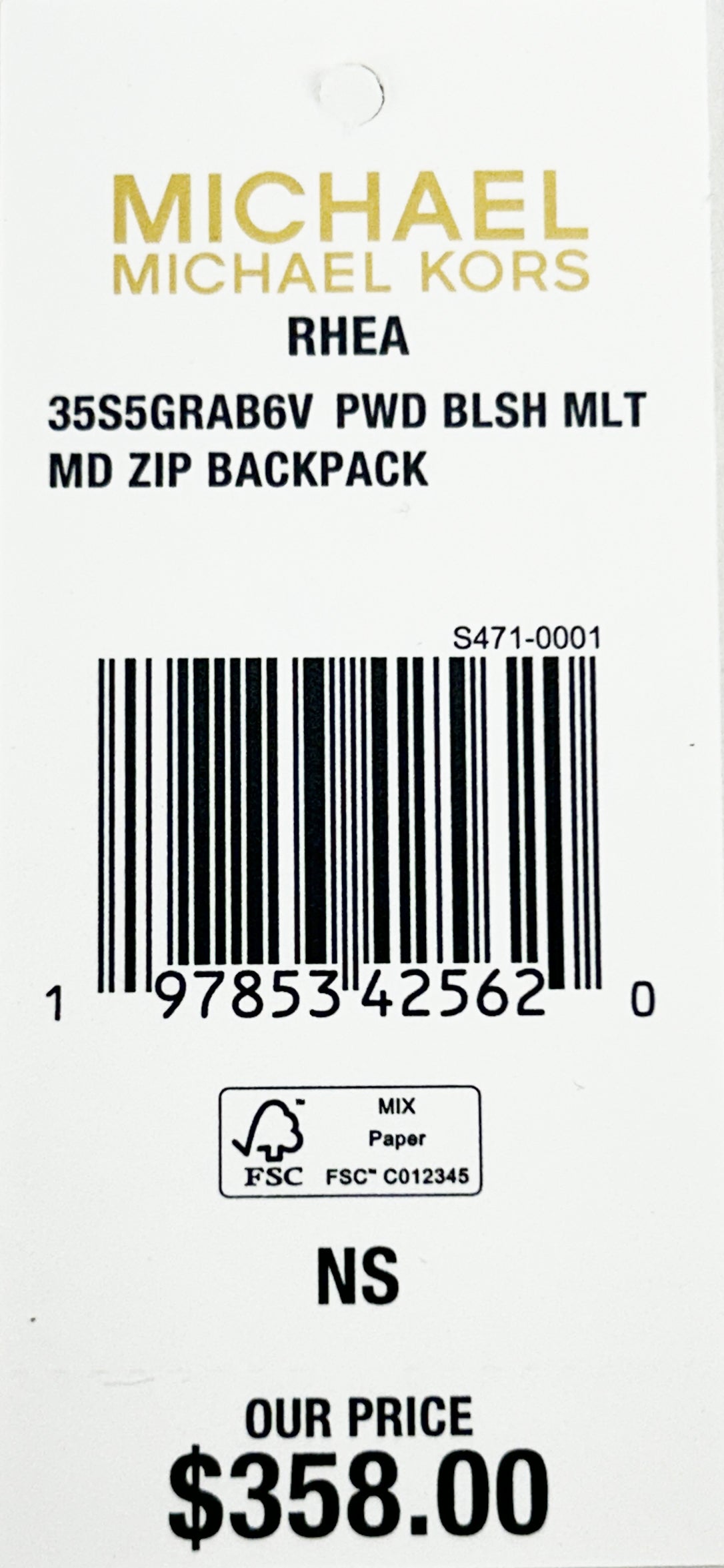 Michael Kors Rhea Medium PVC Backpack Bookbag