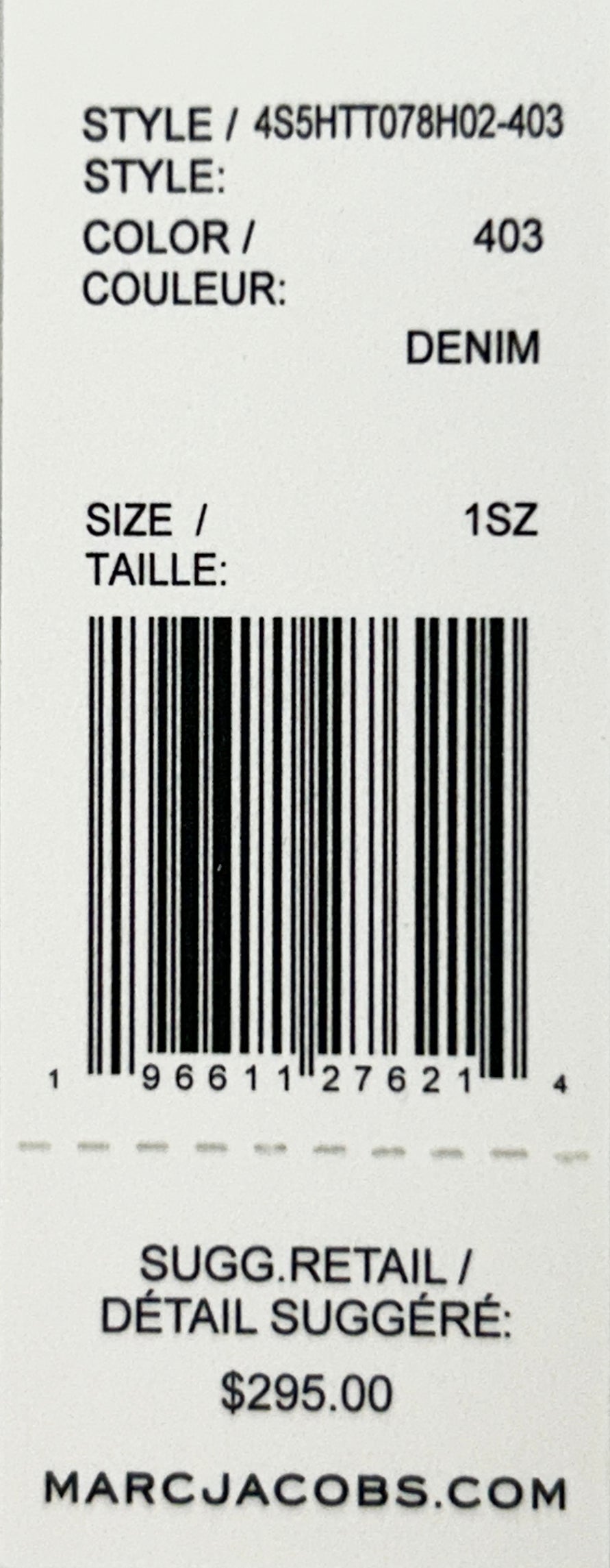 Marc Jacobs Denim Mini Grind Tote Bag Purse