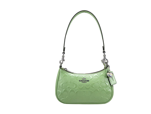 Coach Teri Mini Patent leather Heart Charm Crossbody Bag