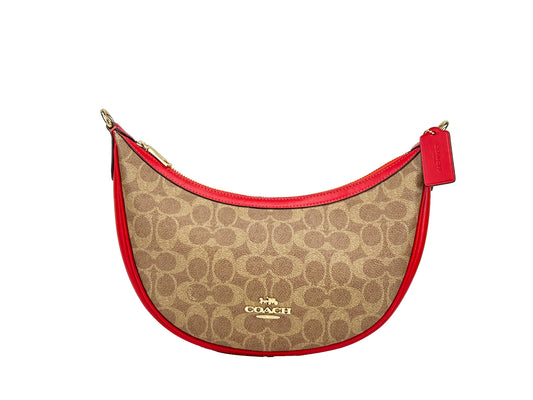 Coach Aria Signature Canvas Shoulder Bag Purse
