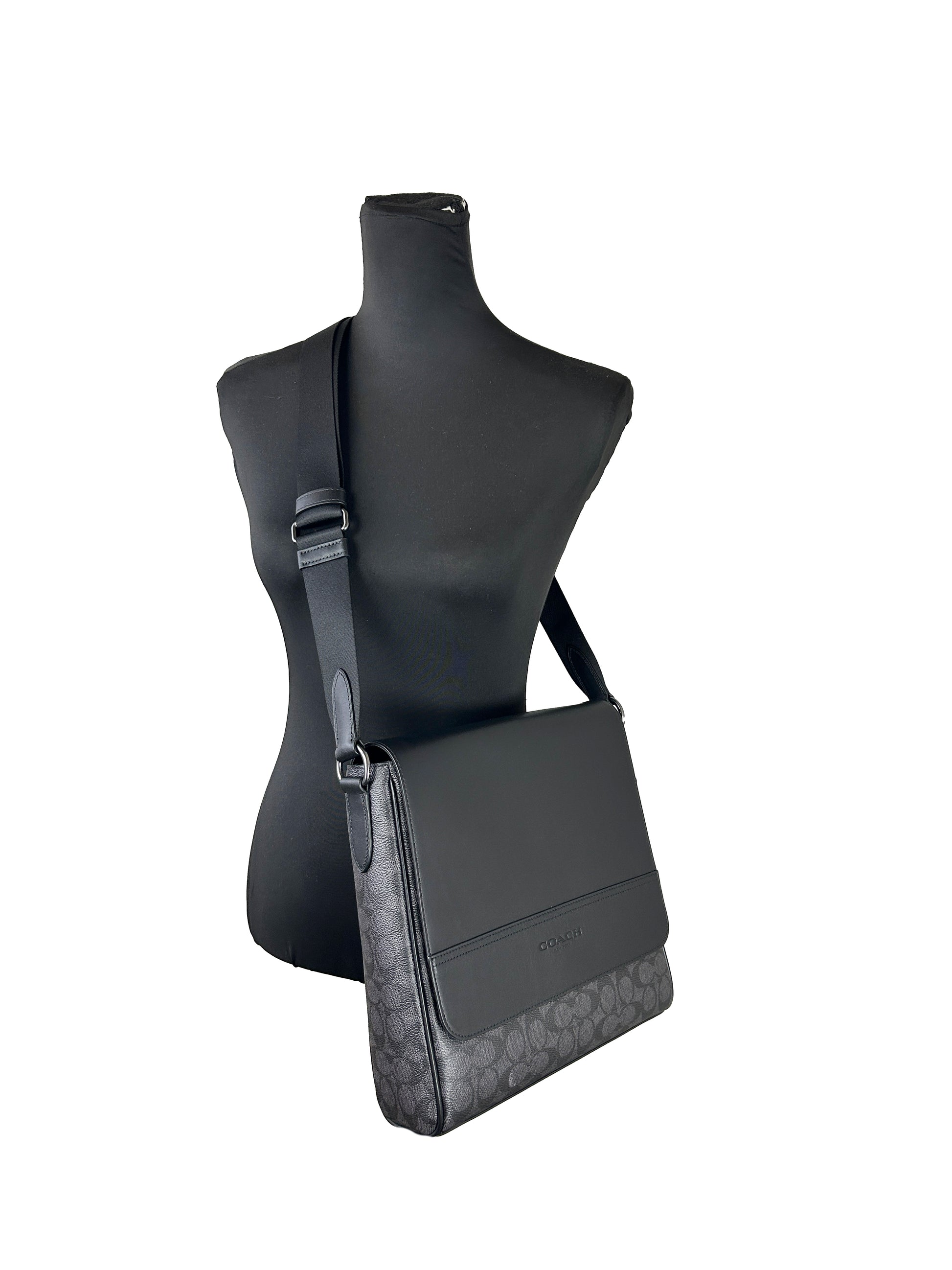 Coach Houston Map Leather Bag Crossbody