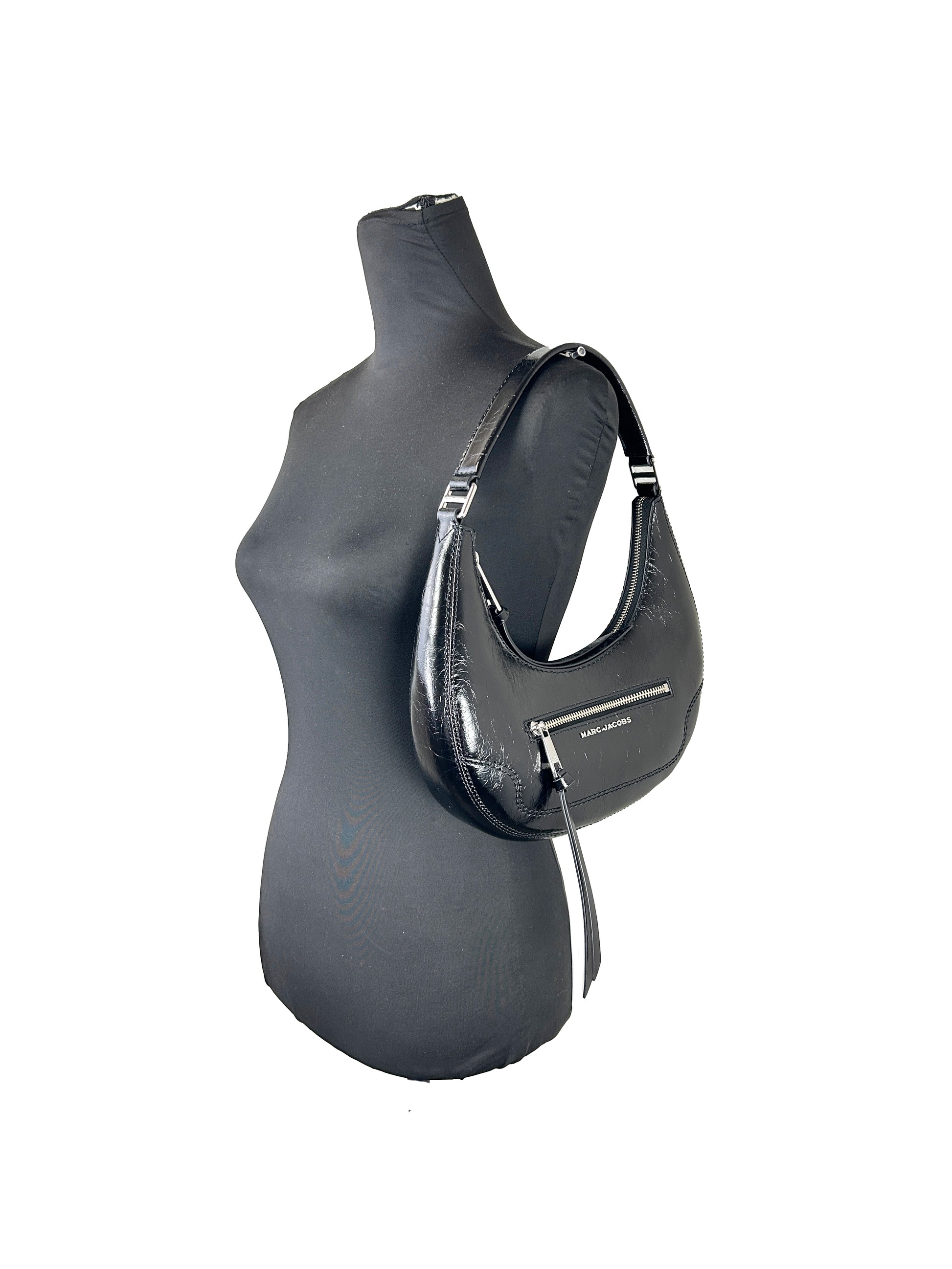 Marc Jacobs Cruiser Small Crescent Crinkle Leather Bag